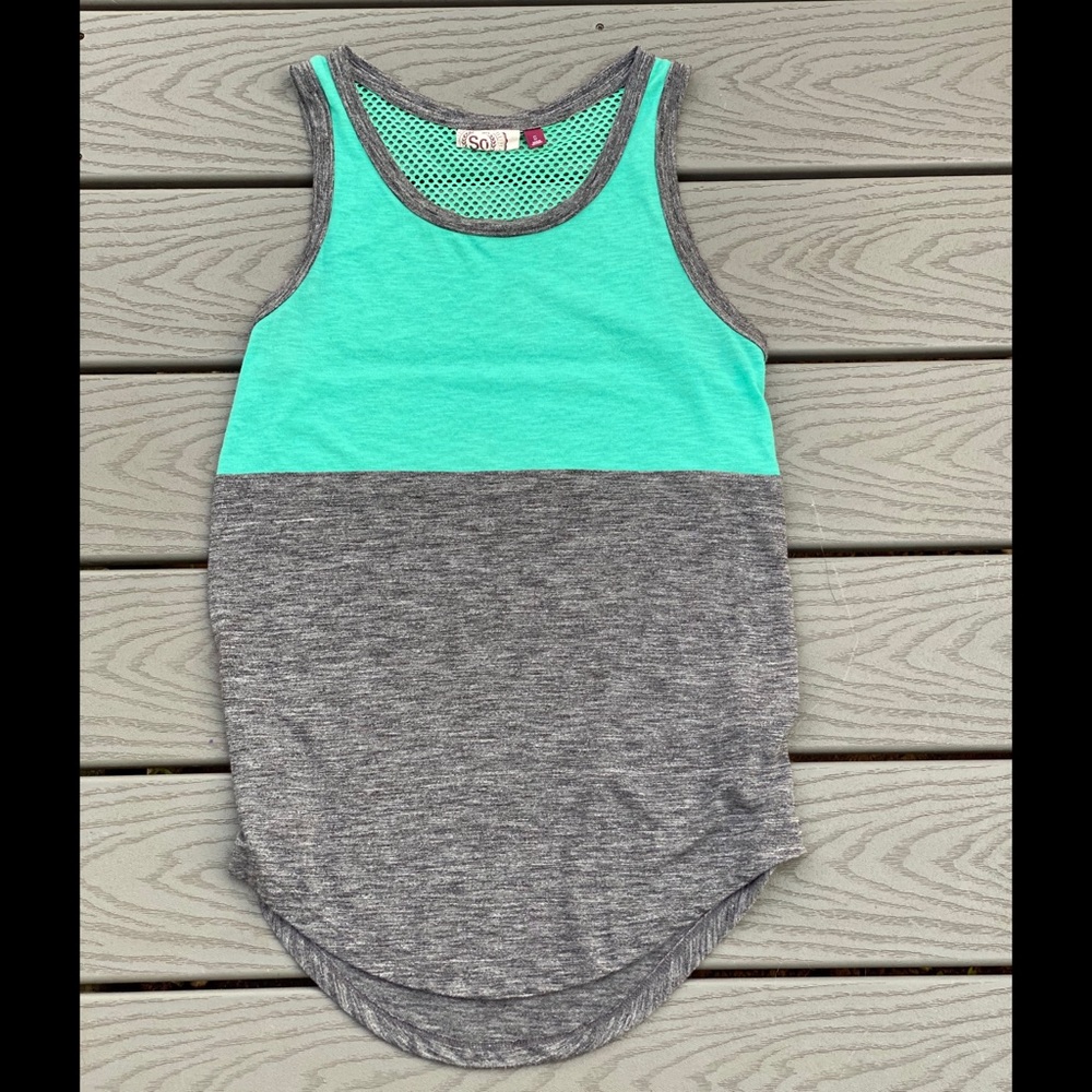 Athletic tank with mesh back